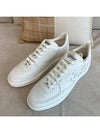 CC Logo Calfskin Low Top Sneakers White - CHANEL - BALAAN 3