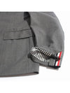 Super 120S Wool Twill Single Breasted Classic Jacket Grey - THOM BROWNE - BALAAN 4