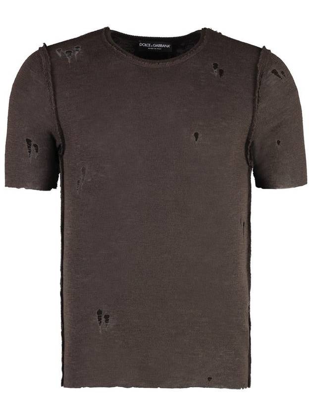 long sleeve t-shirt GXP33TJEMZ4 M0682 BROWN - DOLCE&GABBANA - BALAAN 2