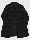Check pattern black wool blend half coat CO113 - IKALOOOK - BALAAN 5