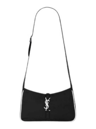 5 A 7 Regenerated Nylon Shoulder Bag White Black - SAINT LAURENT - BALAAN 2