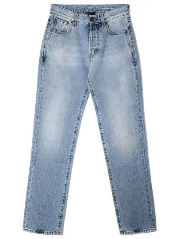 Cassandre Denim Pants Women Jeans - SAINT LAURENT - BALAAN 1