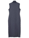 FF motif sleeveless midi dress blue - FENDI - BALAAN 3