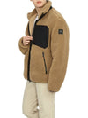 Men's Sagrek Shearling Fleece Zip-Up Jacket Brown - MOOSE KNUCKLES - BALAAN 7