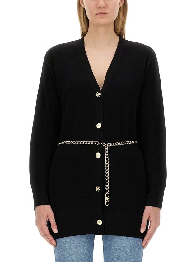 Cardigan MF360O24VR001 Black - MICHAEL KORS - BALAAN 4