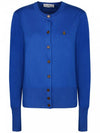 Bea Logo Cardigan Blue - VIVIENNE WESTWOOD - BALAAN 2