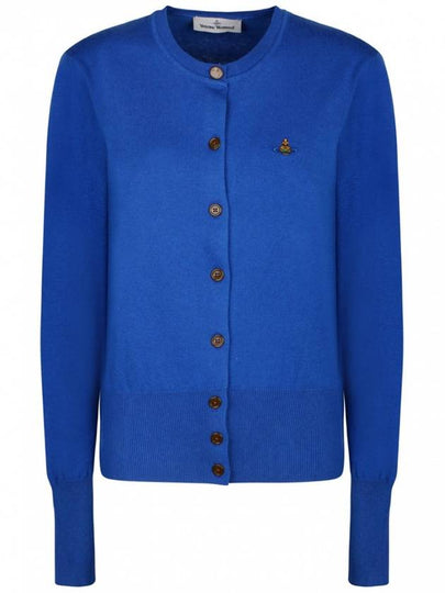 Bea Logo Cardigan Blue - VIVIENNE WESTWOOD - BALAAN 2