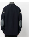 Elbow Patch Wool Cardigan Navy - MAISON MARGIELA - BALAAN 4