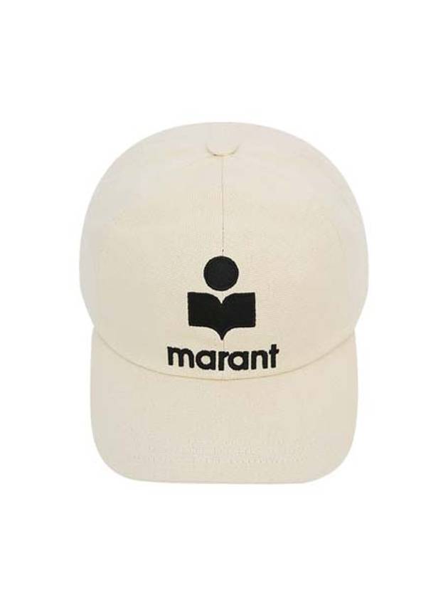 Tyron Logo Cotton Ball Cap Ecru - ISABEL MARANT - BALAAN 3