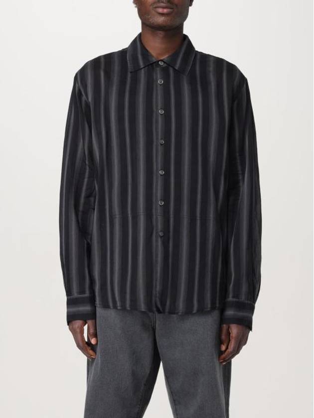 Adorn Stripe Sheer Cotton Silk Long Sleeve Shirt Black - OUR LEGACY - BALAAN 2