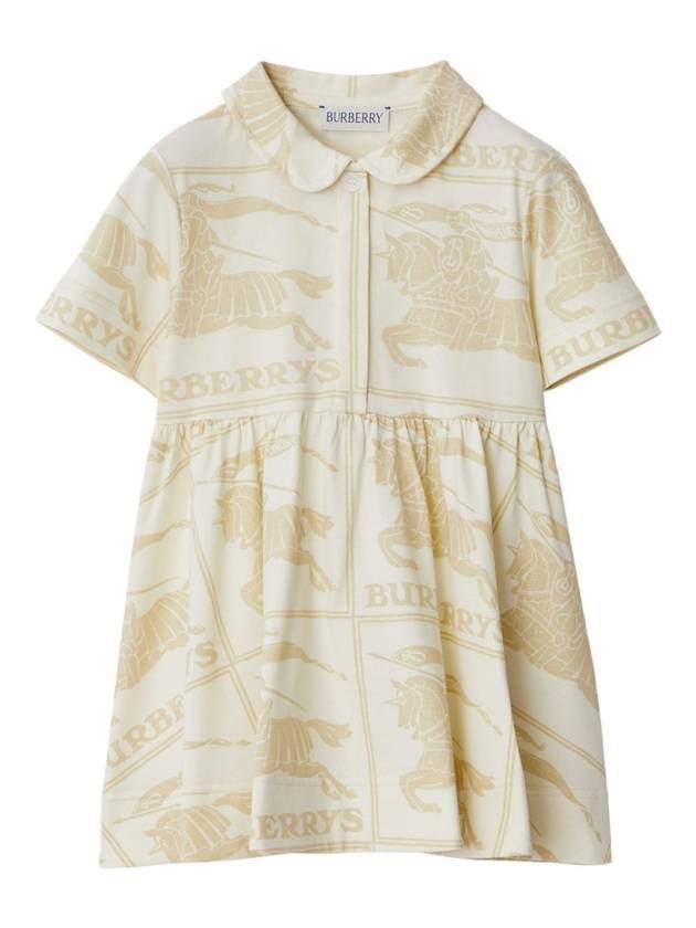 Kids Allover Logo Dress Yellow Cream - BURBERRY - BALAAN 1