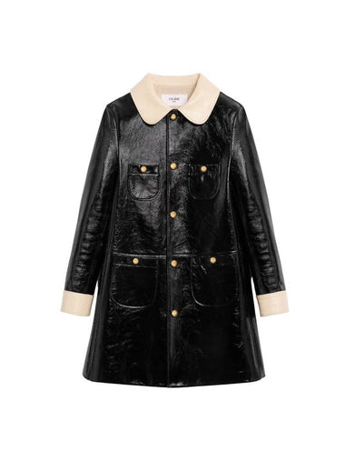 Babydoll Leather Single Coat Black - CELINE - BALAAN 1