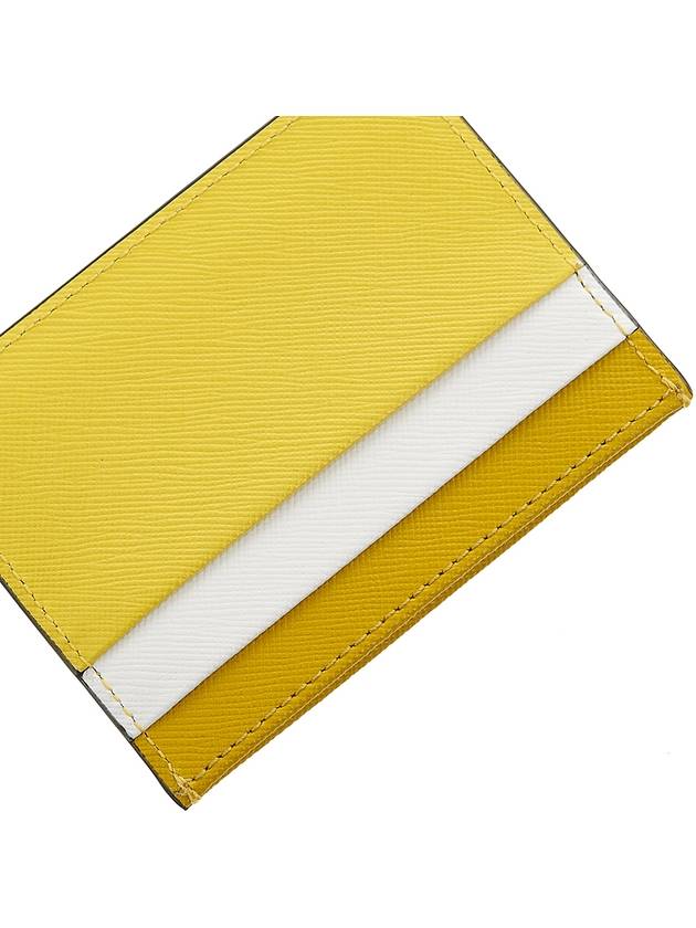 Saffiano Color Block Card Wallet Yellow - MARNI - BALAAN 8