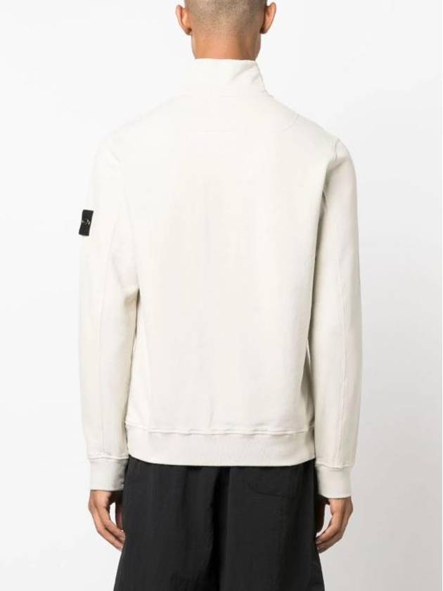 Brushed Cotton Half Zip-Up Sweatshirt Plaster - STONE ISLAND - BALAAN 5