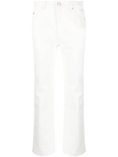 Cotton Straight Jeans White - AMI - BALAAN 2