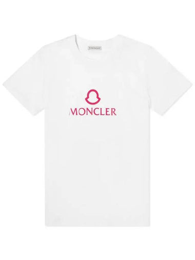 8C00006 809CR 001 White Women’s Short Sleeves - MONCLER - BALAAN 1