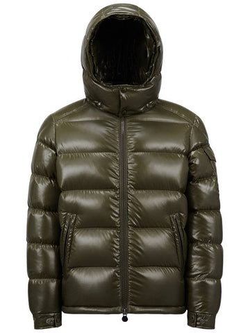 MAYA short down jacket olive green 1A53600 68950 833 - MONCLER - BALAAN 1