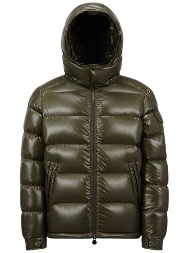 MAYA short down jacket olive green 1A53600 68950 833 - MONCLER - BALAAN 1