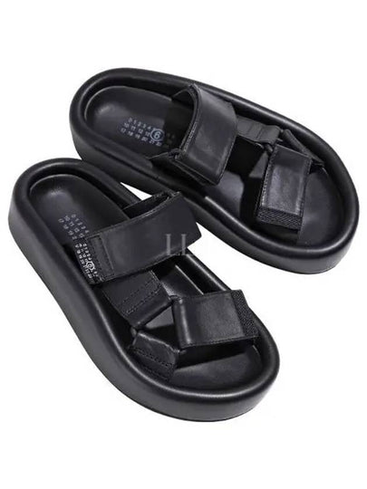 Webbing Slip-on Platform Sandals Black - MAISON MARGIELA - BALAAN 2