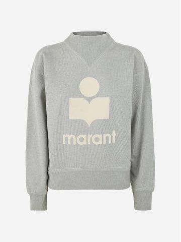 Moby Logo Print Sweatshirt Light Blue - ISABEL MARANT ETOILE - BALAAN 1