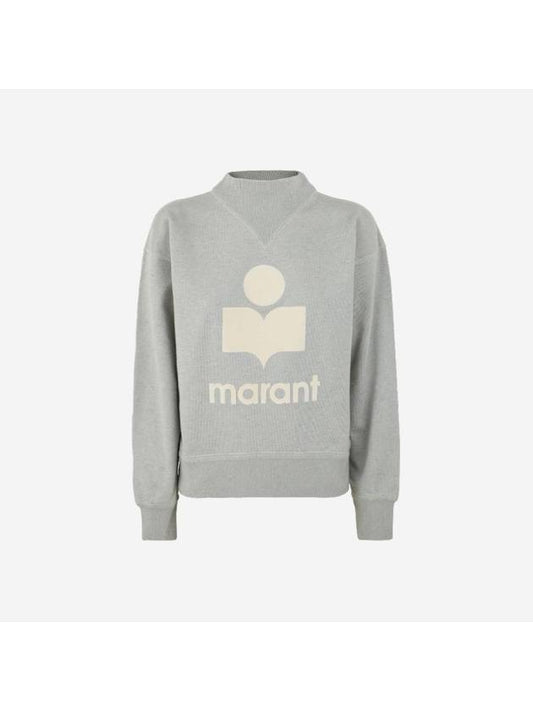 Moby Logo Print Sweatshirt Light Blue - ISABEL MARANT ETOILE - BALAAN 1