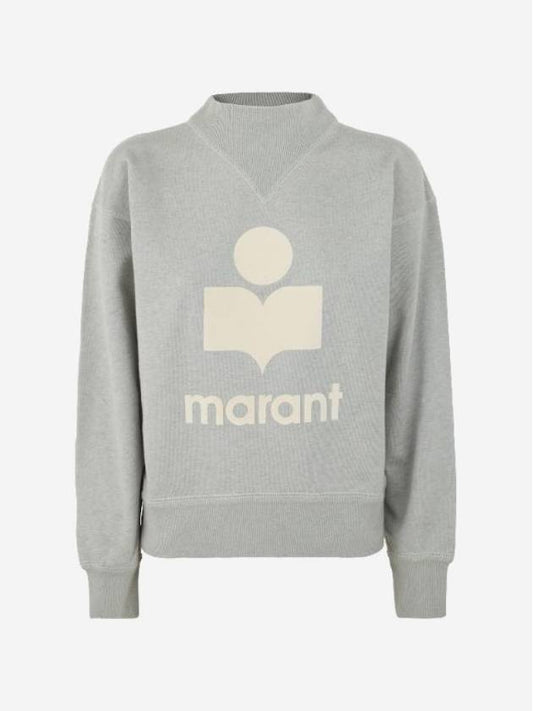 Mobi Logo Sweatshirt Light Blue Ecru - ISABEL MARANT ETOILE - BALAAN 1