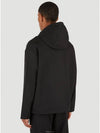 Triangle Logo Oversized Wool Hooded Jacket Black - PRADA - BALAAN 5