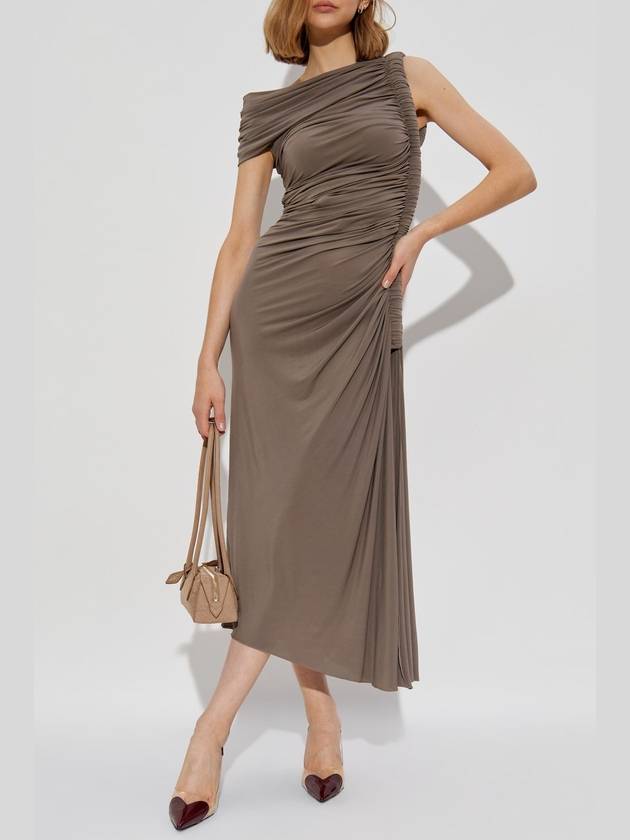 Alaïa Dress With Draping, Women's, Brown - ALAIA - BALAAN 2