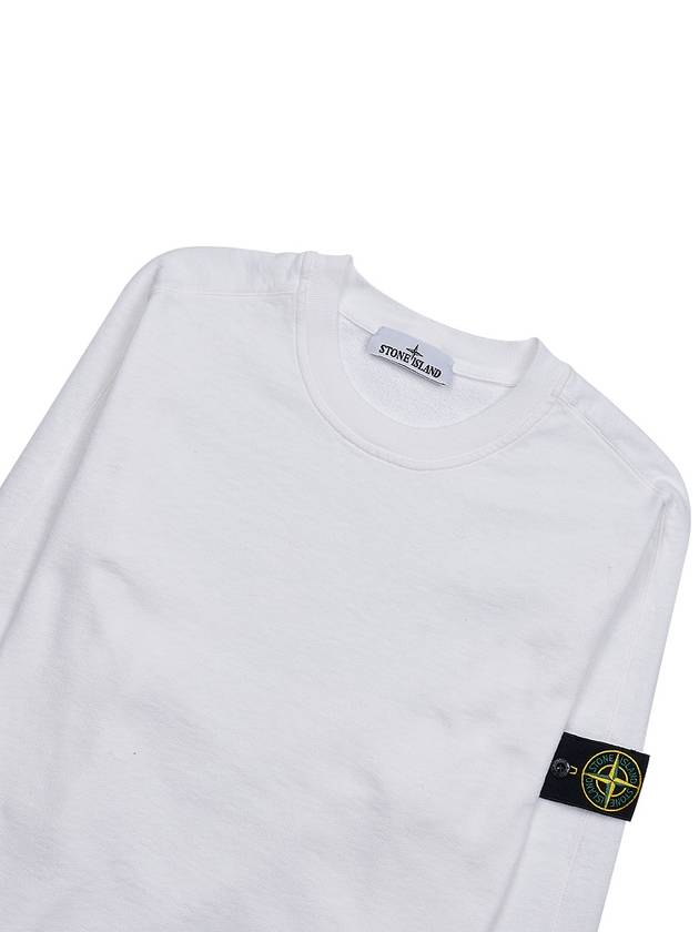 Cotton Crew Neck Sweatshirt White - STONE ISLAND - BALAAN 4