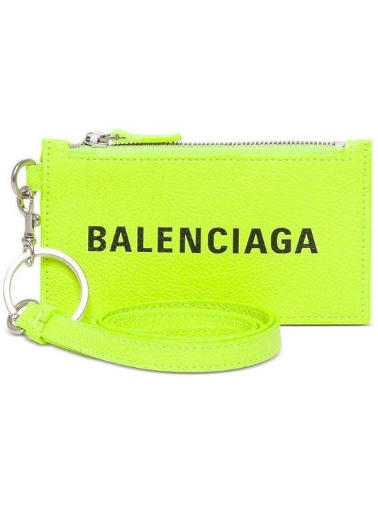 logo necklace card wallet yellow - BALENCIAGA - BALAAN 1