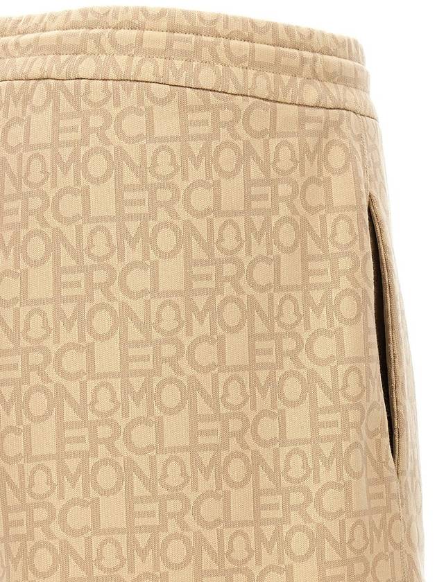 Monogram jacquard shorts beige - MONCLER - BALAAN 4