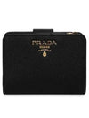 Small Saffiano Half Wallet Black - PRADA - BALAAN 2