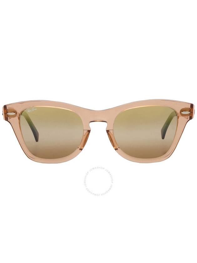 Ray Ban Gold Gradient Mirror Square Unisex Sunglasses RB0707SM 6449G7 50 - RAY-BAN - BALAAN 1