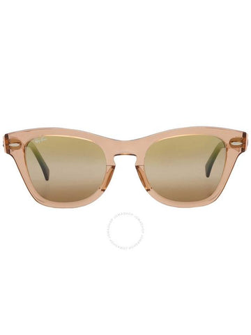 Ray Ban Gold Gradient Mirror Square Unisex Sunglasses RB0707SM 6449G7 50 - RAY-BAN - BALAAN 1