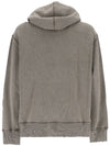 Embroidered Logo Hoodie Top Grey - AMI - BALAAN 4