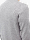 Keve Keve face logo applique gray wool cardigan - ACNE STUDIOS - BALAAN 4