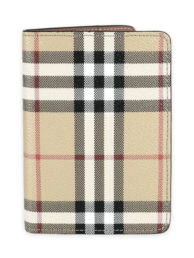 Vintage Check Passport Wallet Beige - BURBERRY - BALAAN 3