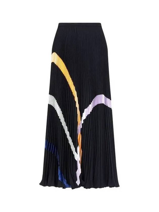 Women s color combination curve pleated skirt black 270363 - EMPORIO ARMANI - BALAAN 1