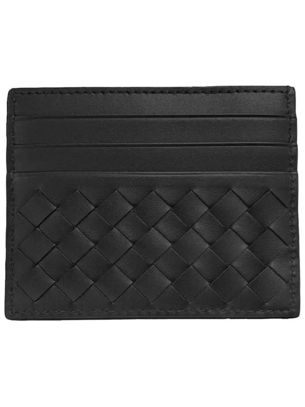 Men's Intrecciato Card Wallet Black - BOTTEGA VENETA - BALAAN 8