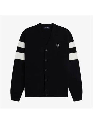 Fred Perry Sharp Tipped Sleeve Cardigan 102 AFPM2335534 - FRED PERRY - BALAAN 1