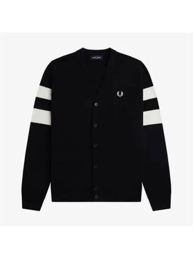 Fred Perry Sharp Tipped Sleeve Cardigan 102 AFPM2335534 - FRED PERRY - BALAAN 1