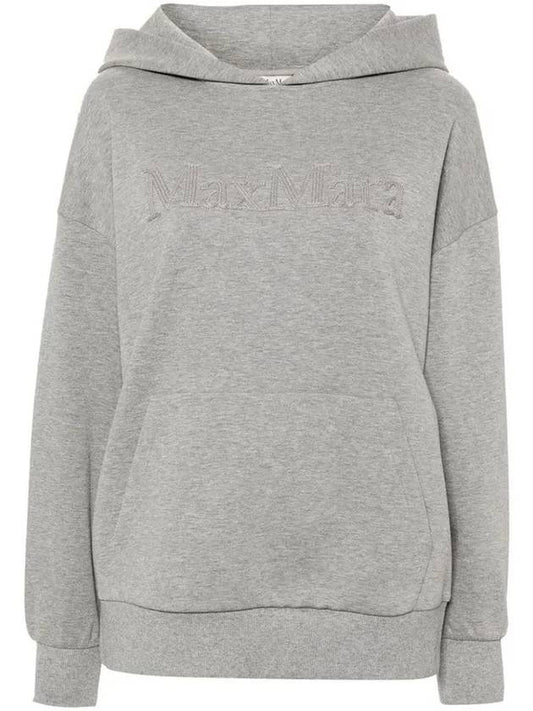 Sapore Embroidered Logo Hoodie Light Grey - MAX MARA - BALAAN 2