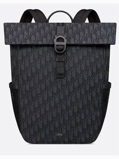 8 Roll Top Oblique Jacquard Backpack Black - DIOR - BALAAN 2