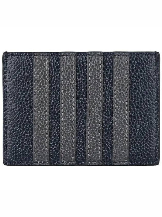 Men's Pebble Diagonal Stripe Card Wallet Navy - THOM BROWNE - BALAAN 2