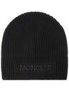 Logo Wool Beanie Black - MONCLER - BALAAN 1