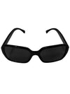 Sunglasses CH5408 1026S4 Square White Lettering Black - CHANEL - BALAAN 3