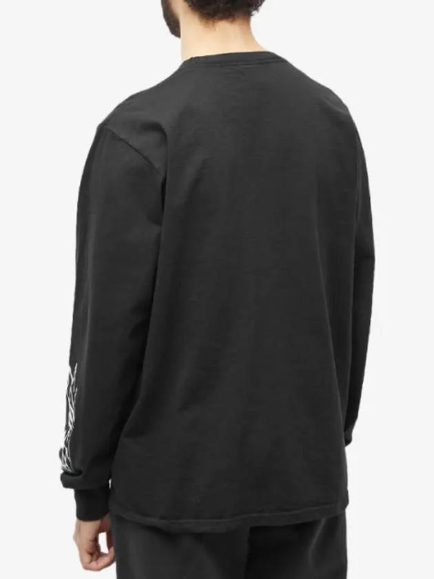 Stacked Pigment Dyed Long Sleeve TShirt Black 1994888 H Stacked Pigment Dyed LS T Shirt Black - STUSSY - BALAAN 3