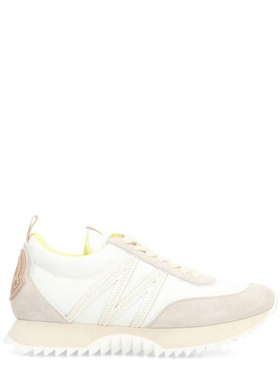 Women's Pacey Nylon Suede Leather Low Top Sneakers White Beige - MONCLER - BALAAN 2