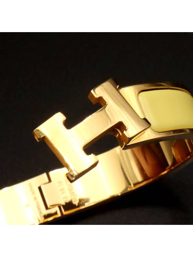 Yellow Gold Click H Ash PM Women s Bracelet H700001F - HERMES - BALAAN 8