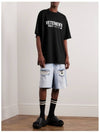 Logo Cotton Jersey Short Sleeve T-Shirt Black - VETEMENTS - BALAAN 9